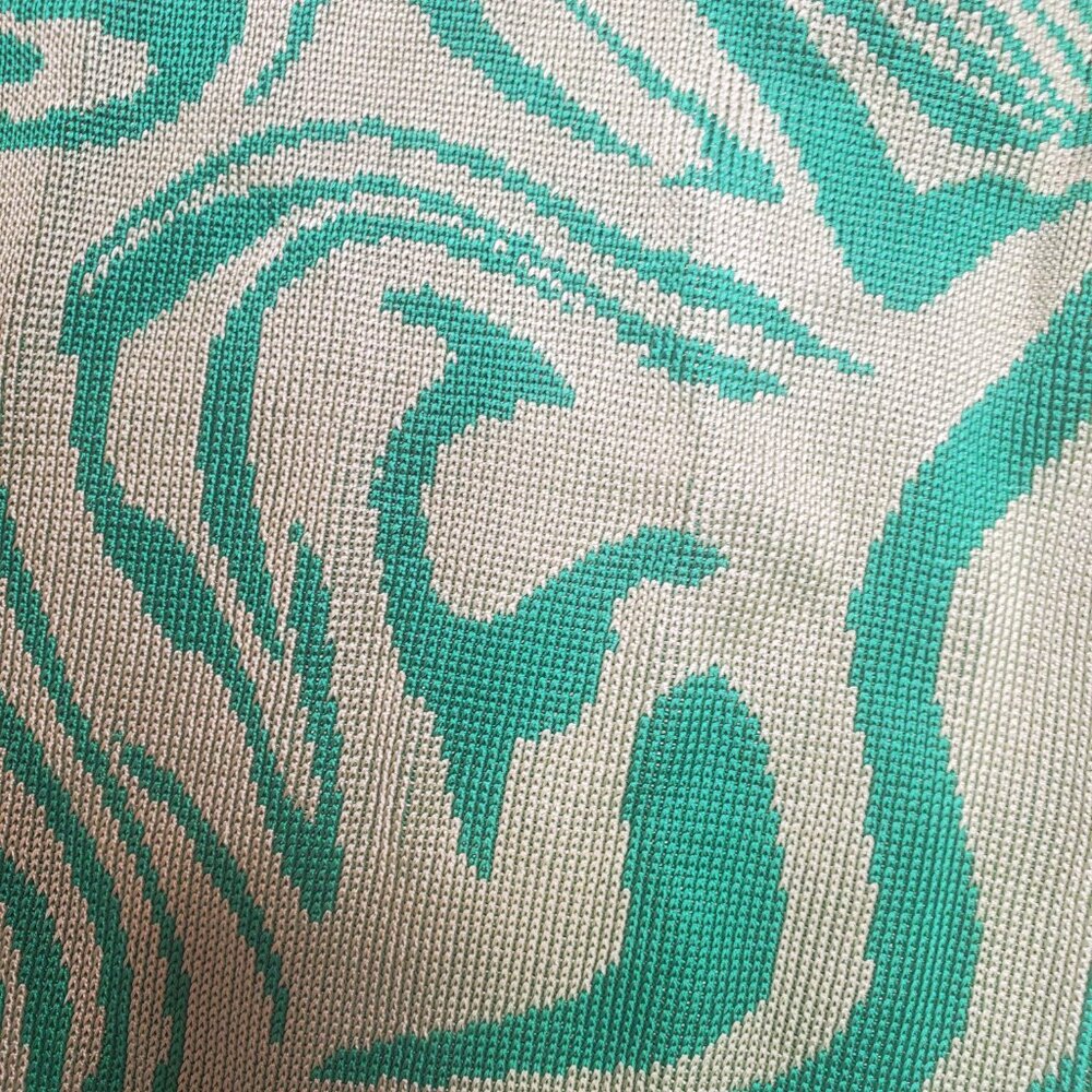 Paloma Wool Orinocco Knit Hi Rise Viscose Pants Green Geometric Pull On Size XS - Picture 8 of 13